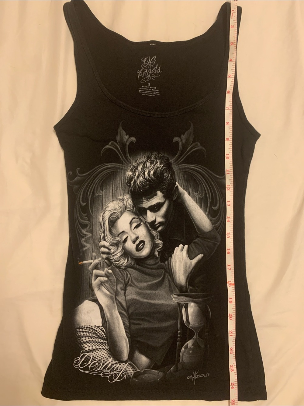 DG Angels Black Graphic Tank Marilyn Monroe S - Picture 7 of 7